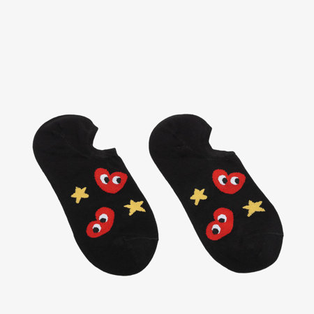 Чорні жіночі шкарпетки у формі серця - Нижня білизна