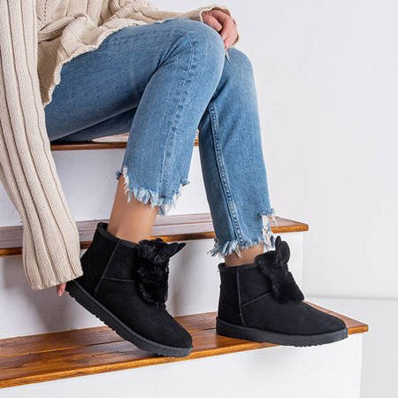 Чорні жіночі зимові чоботи з хутром Bubbi - Взуття