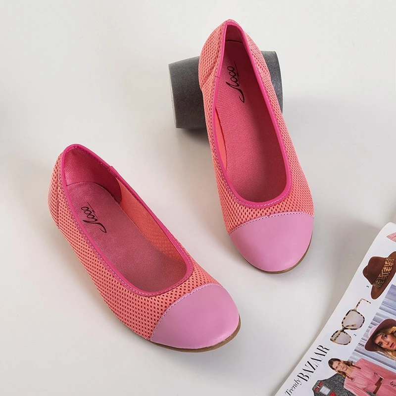 OUTLET Темно-рожеві жіночі балерини з тканини Manolita - Взуття
