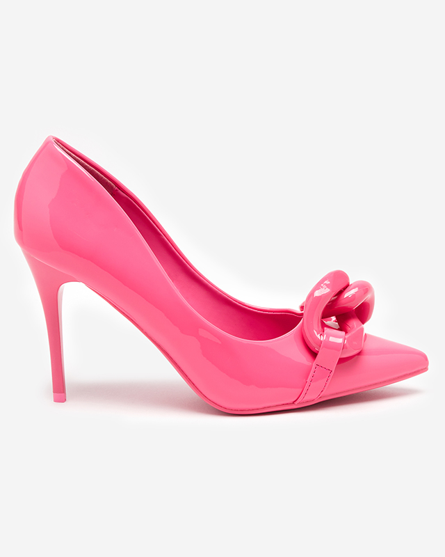 OUTLET Жіночі човники кольору фуксії на високому каблуці Salete - Взуття