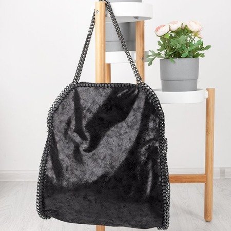 Велика чорна наплічна сумка - Сумочки