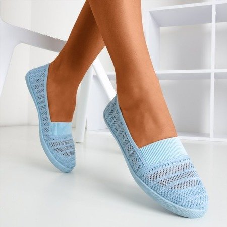 Жіночі блакитні ажурні мокасини Heyan - Взуття