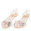 Бежеві прозорі балерини-меліси з прикрасами Malia - Взуття
