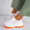 Білі та оранжеві спортивні кросівки для жінок Balgra - Взуття