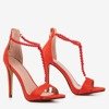 Червоні босоніжки на високому каблуці Настула - Взуття 1