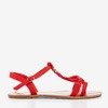 Червоні босоніжки з бахромою Minikria - Взуття 1
