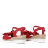 Червоні босоніжки з бантиком на підборі Marcola - Взуття 1