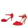 Червоні насоси з цирконами на підборах Medelson - Взуття 1