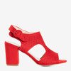 Червоні жіночі ажурні босоніжки на пошті Cytuss- Взуття 1