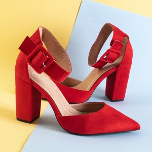 Червоні жіночі туфлі на підборах Adiess