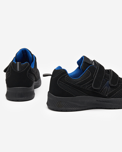 Чоловічі синьо-чорні туфлі Beniros Velcro - Взуття