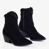 Чорні ажурні черевики типу ковбойських Bakkerom - Взуття