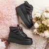 Чорні ботинки на платформі Almuterin - Взуття