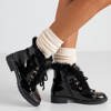 Чорні лаковані черевики з хутром Flaminia - Взуття