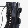 Чорні шнуровані черевики з еко-замші Zarema - Взуття