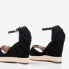 Чорні жіночі босоніжки на клині Zolta - Взуття 1