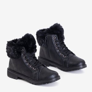 Чорні жіночі черевики з хутром Zonevka - Взуття