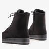 Чорні зимові черевики на шнурівці Nidym - Взуття