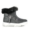 Дитячі чорні снігові черевики з хутром Nuria - Взуття