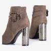 Коричневі жіночі черевики на високих підборах Meleta - Взуття
