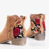 Коричневі жіночі черевики з декоративною вишивкою Хастіелі - Взуття
