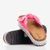 Неонові рожеві жіночі шльопанці з бантом Kordesa - Взуття 1