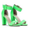 Неонові зелені босоніжки на стійці Кеті - Взуття