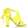 Неонові жовті сандалі на високих підборах з черевиком Lanaline - Взуття