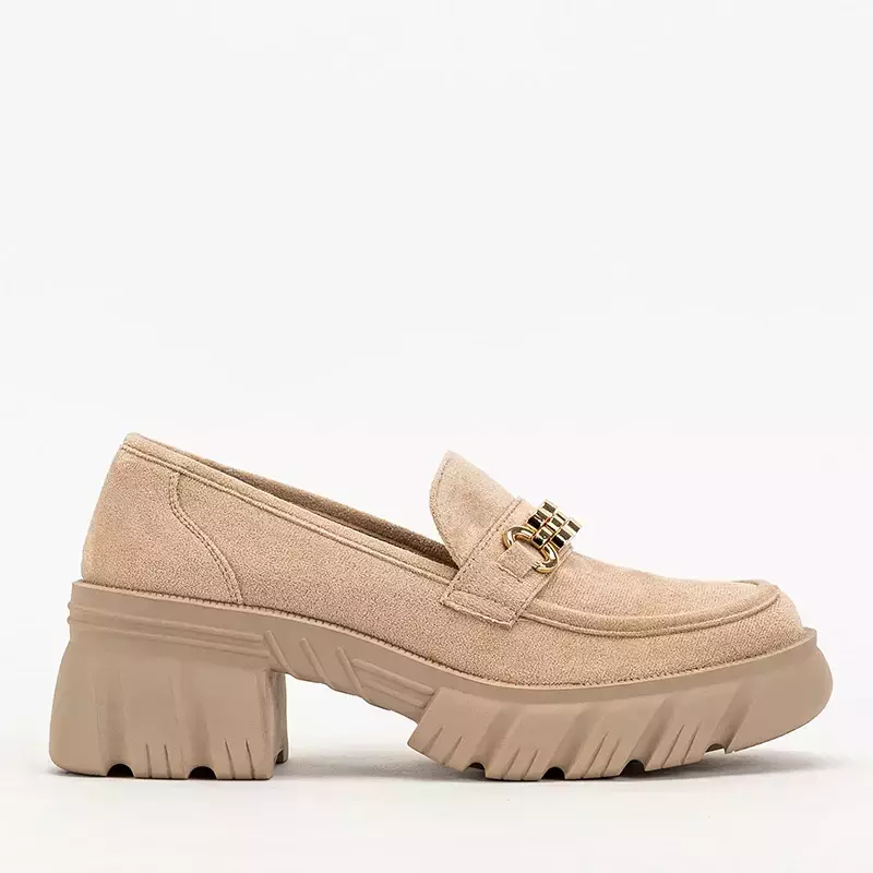 OUTLET Бежеві жіночі еко-замшеві туфлі Elavis - Взуття