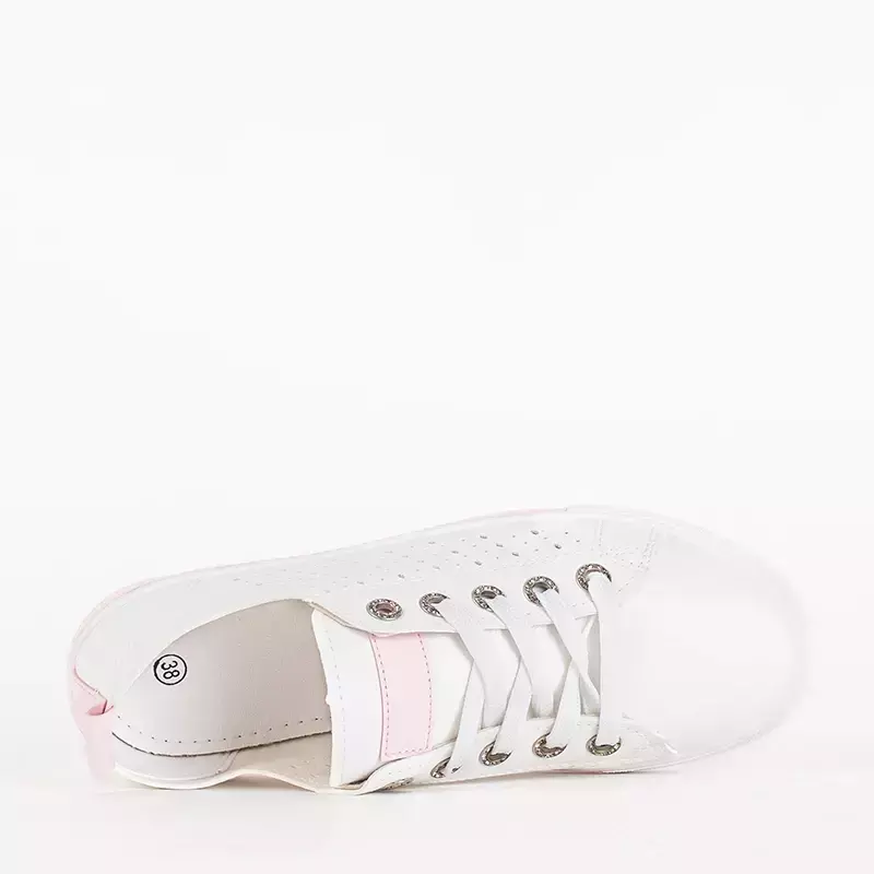 OUTLET Біло-рожеві ажурні кросівки Andreiak - Взуття