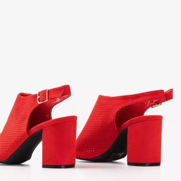 OUTLET Червоні ажурні босоніжки на вищому посту Solana - Взуття