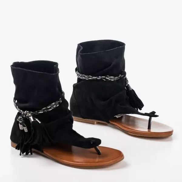 OUTLET Чорні босоніжки з верхом Semara - Взуття