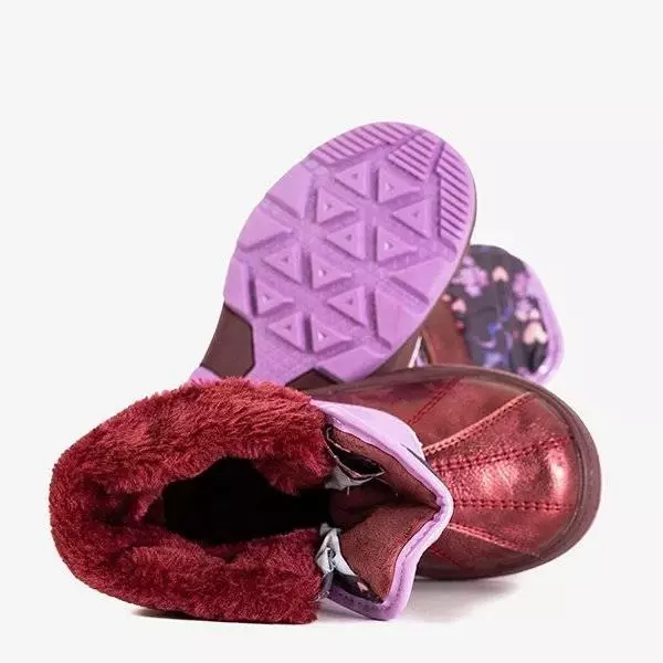 OUTLET Дитячі снігові черевики Maroon Apawa - Взуття