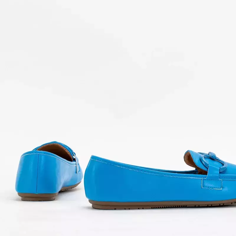 OUTLET Сині жіночі мокасини з декором Kanosi - Взуття