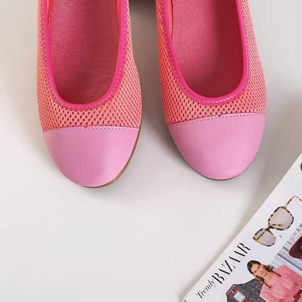 OUTLET Темно-рожеві жіночі балерини з тканини Manolita - Взуття