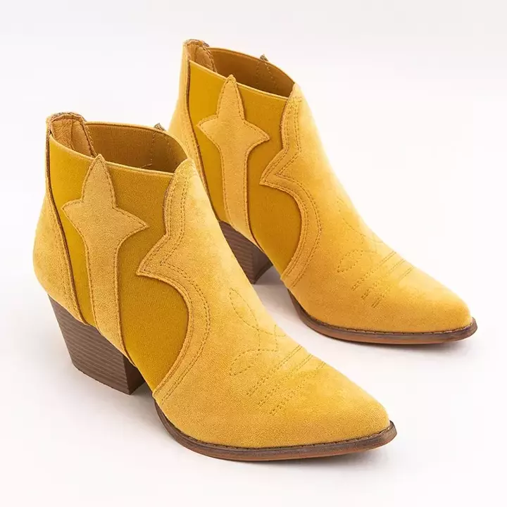 OUTLET Жовті жіночі ковбойські черевики на посту Паласарі - Взуття