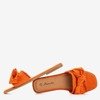 Помаранчеві жіночі тапочки з бантом Mirena - Взуття 1