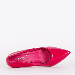 Рожеві жіночі лаковані туфлі на підборах Valoris
