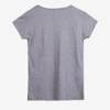 Сіра жіноча футболка з різнокольоровим принтом - Одяг 1