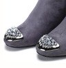 Сірі черевики з декоративним носком на невисокому стовпі Hayley - Взуття