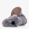 Сірі дитячі снігові черевики з хутром Enili - Взуття