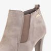 Сірі - коричневі жіночі ботильйони Loretti - Взуття