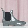 Сірі лаковані гумові чоботи дощу Furu - Взуття 1