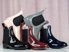 Сірі лаковані гумові чоботи дощу Furu - Взуття 1