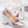 Срібні насоси на високій посаді Mattelessa - Взуття 1