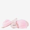 Світло-рожеві шльопанці з хутром Bonum - Взуття 1