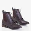 Темно-коричневі ботильйони на шнурівці Veto - Взуття