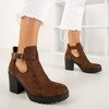 Темно-коричневі черевики з вирізами Barra - Взуття