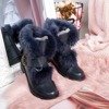 Вісконсінські темно-сині снігові черевики з взуттям із хутра - Взуття