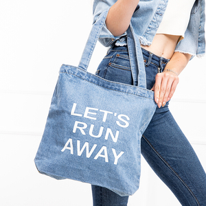 Жіноча джинсова сумка з написом Runaway